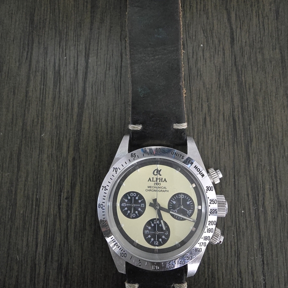 Men's Black and Silver Chronograph Watch - Picture 1 of 1